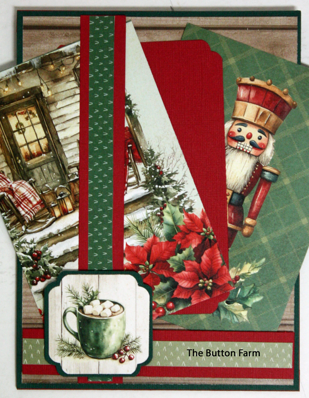 Paper Rose Christmas Tree Farm Mini-Book & Card Holder by Nancy Wethington