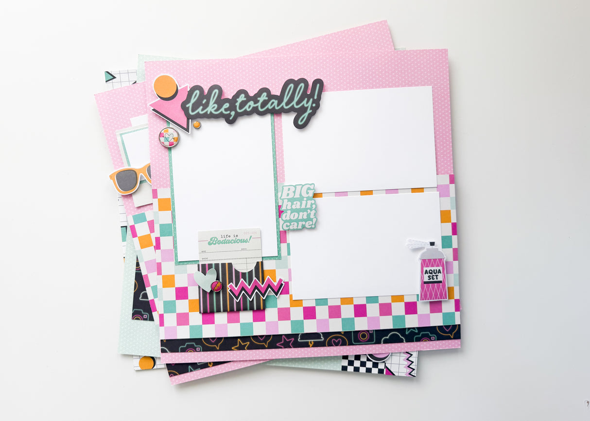 SIMPLE STORIES TOTALLY 80'S PAGE KIT