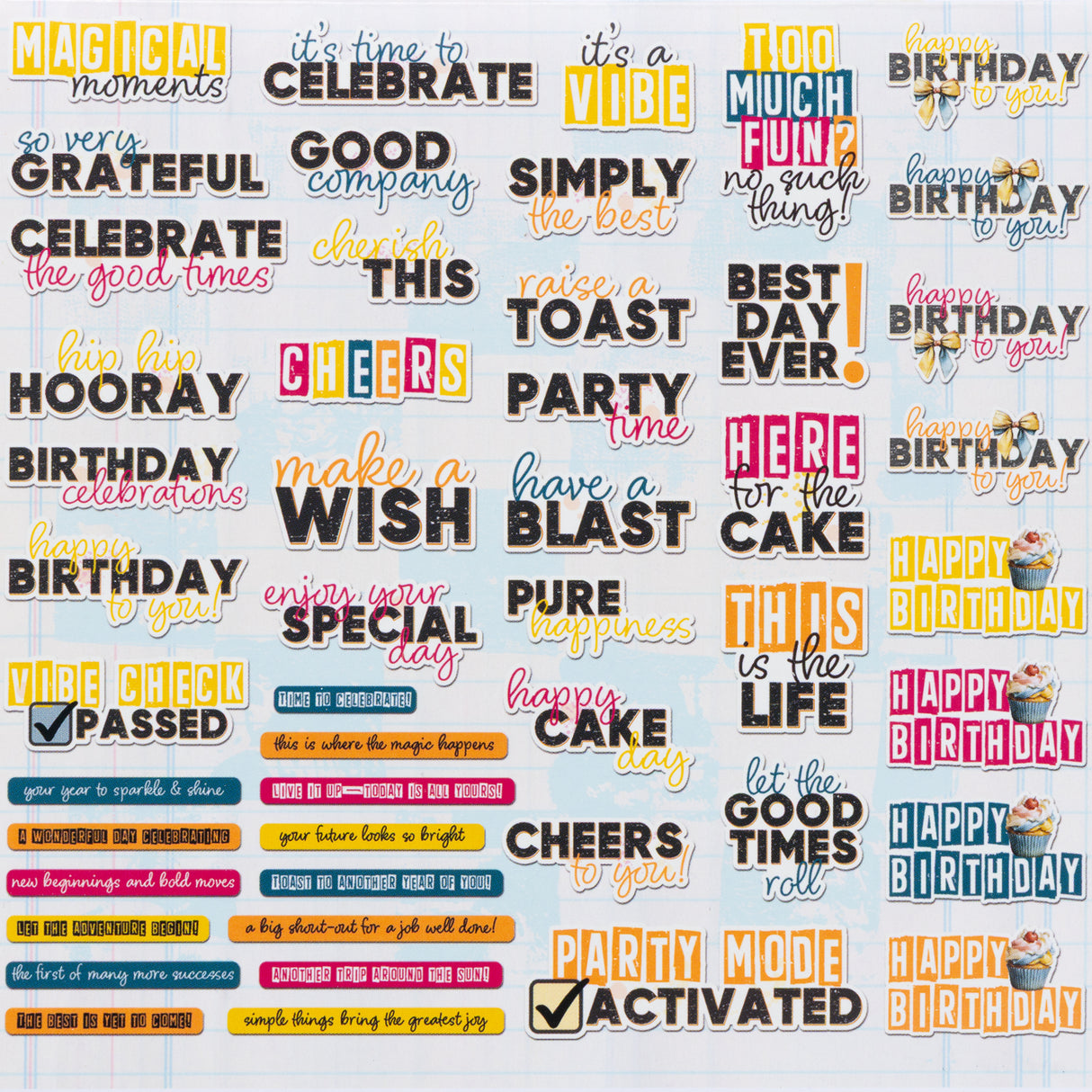 49 and Market Chipboard Elements - Glimmer and Glee