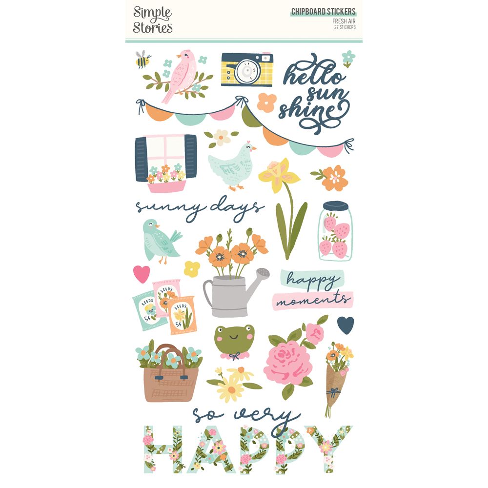 Fresh Air - 6x12 Chipboard Stickers