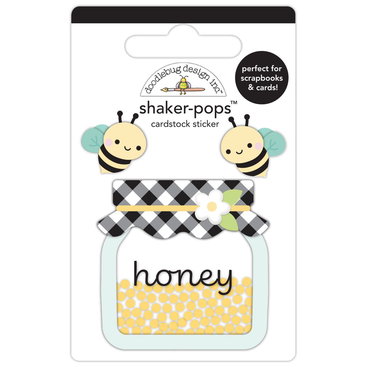 Doodlebug Shaker-Pop 3D Stickers - Honey Bees