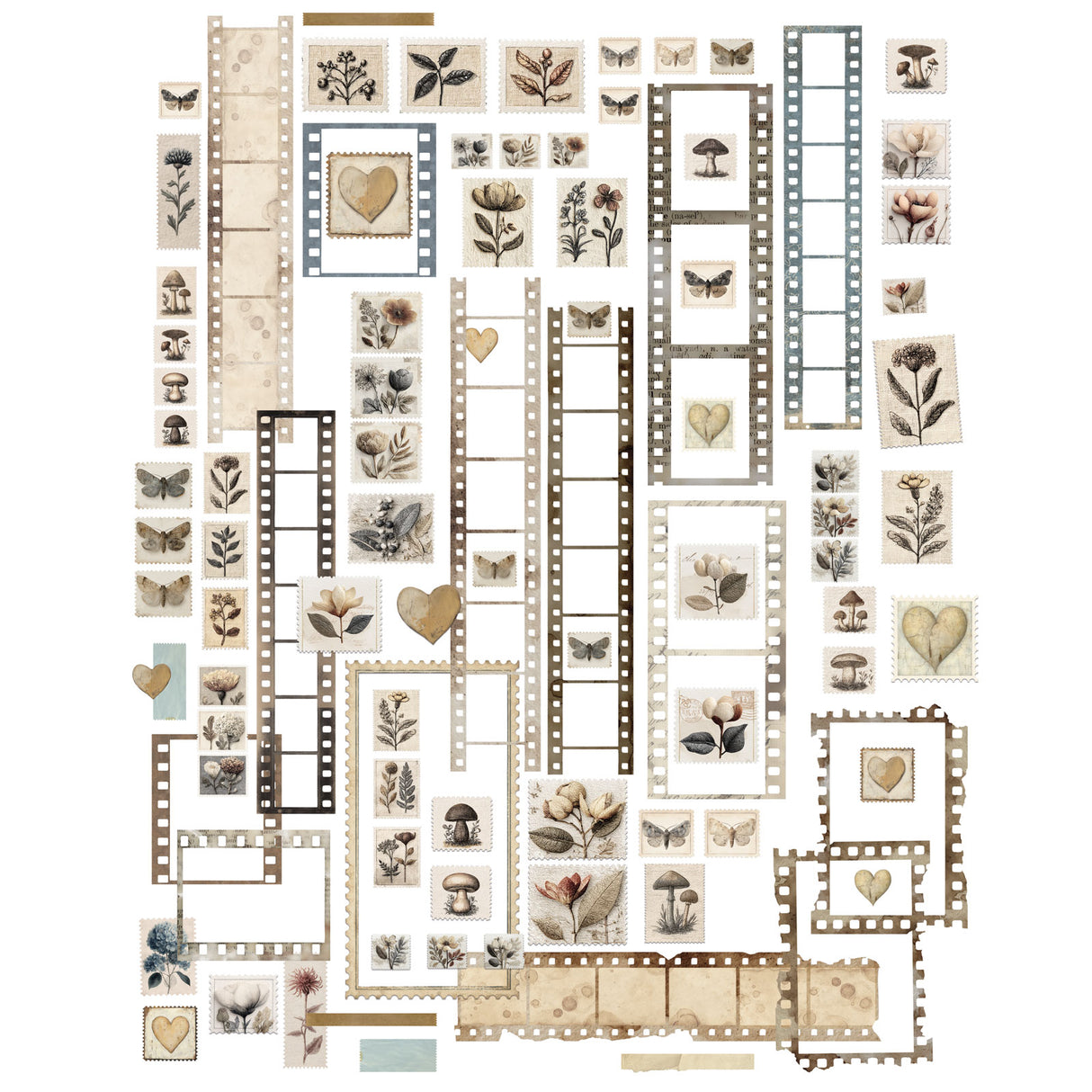 49 and Market Laser Cut Filmstrips and Postage - Faded Memory Lane