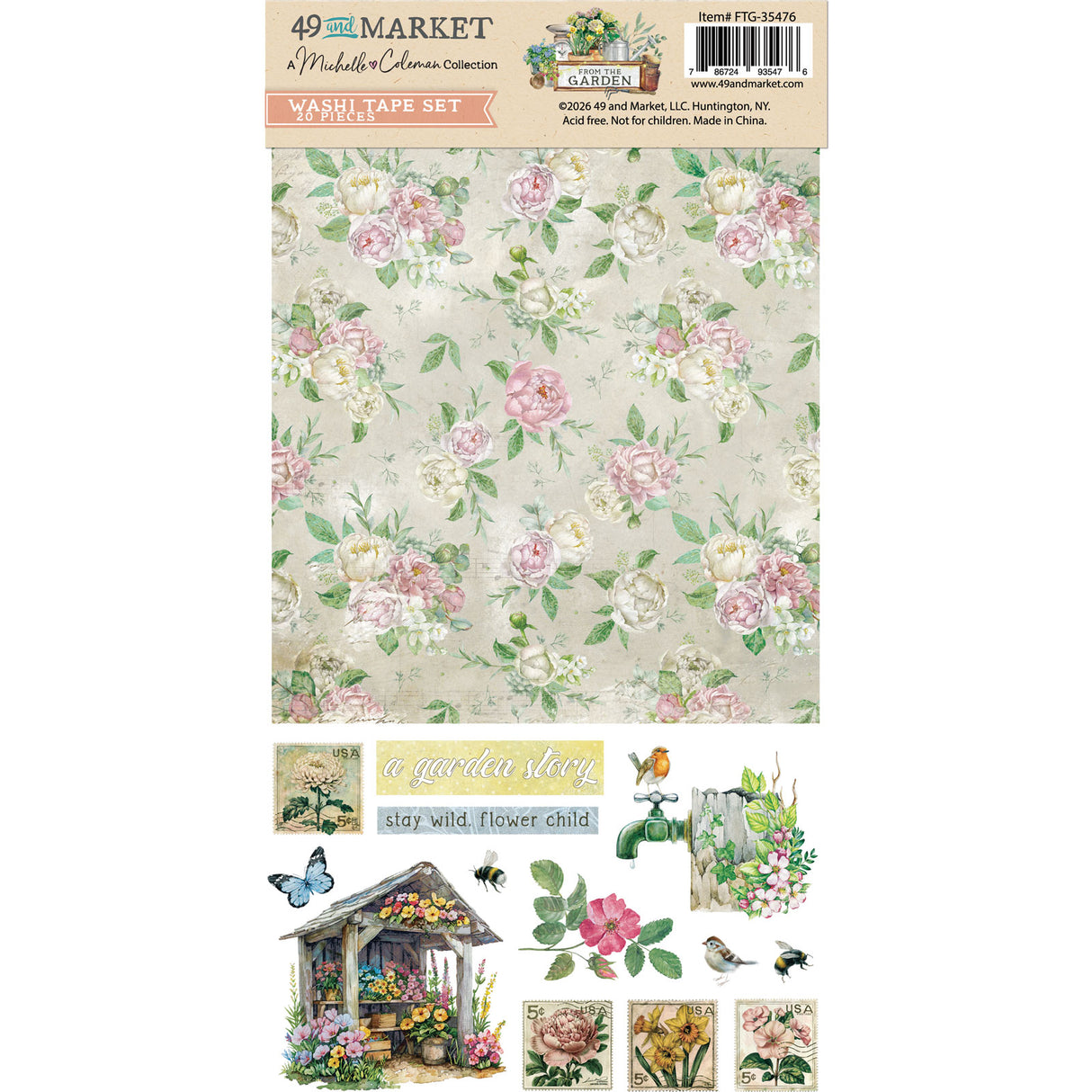 49 and Market Washi Sheets - From the Garden