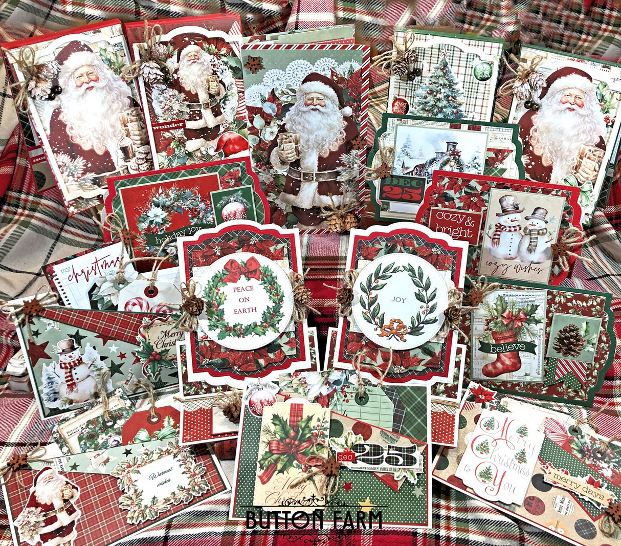⛄Simple Vintage Evergreen Memories Card Kit by Kathy Clement🎄