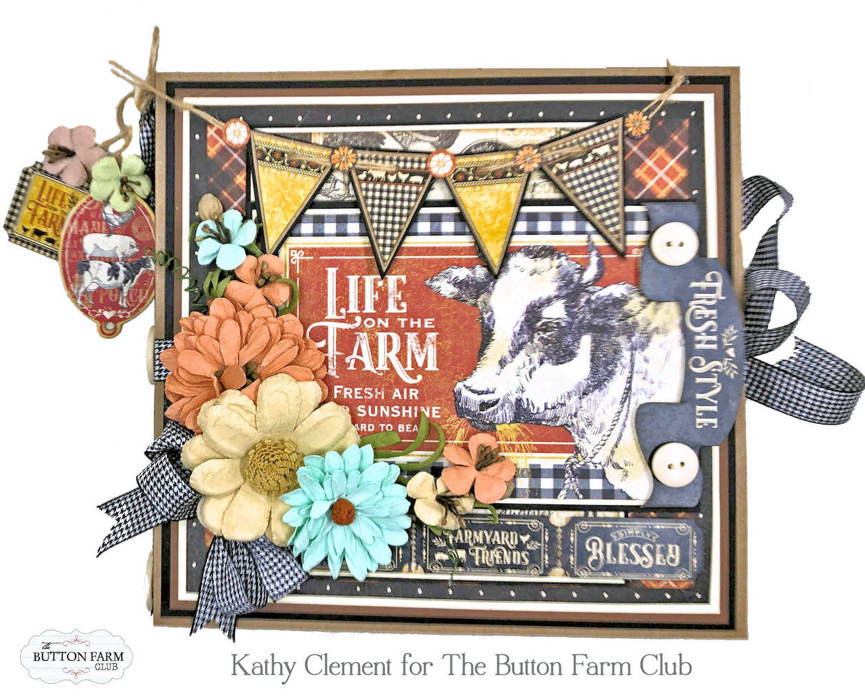 Graphic 45 Farmhouse Tutorial Re-release. **TUTORIAL ONLY NO PRODUCTS WILL BE SHIPPED**