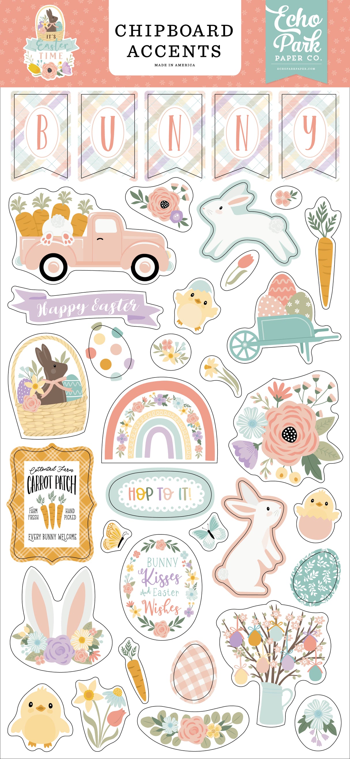 It's Easter Time Chipboard 6"X13" Accents