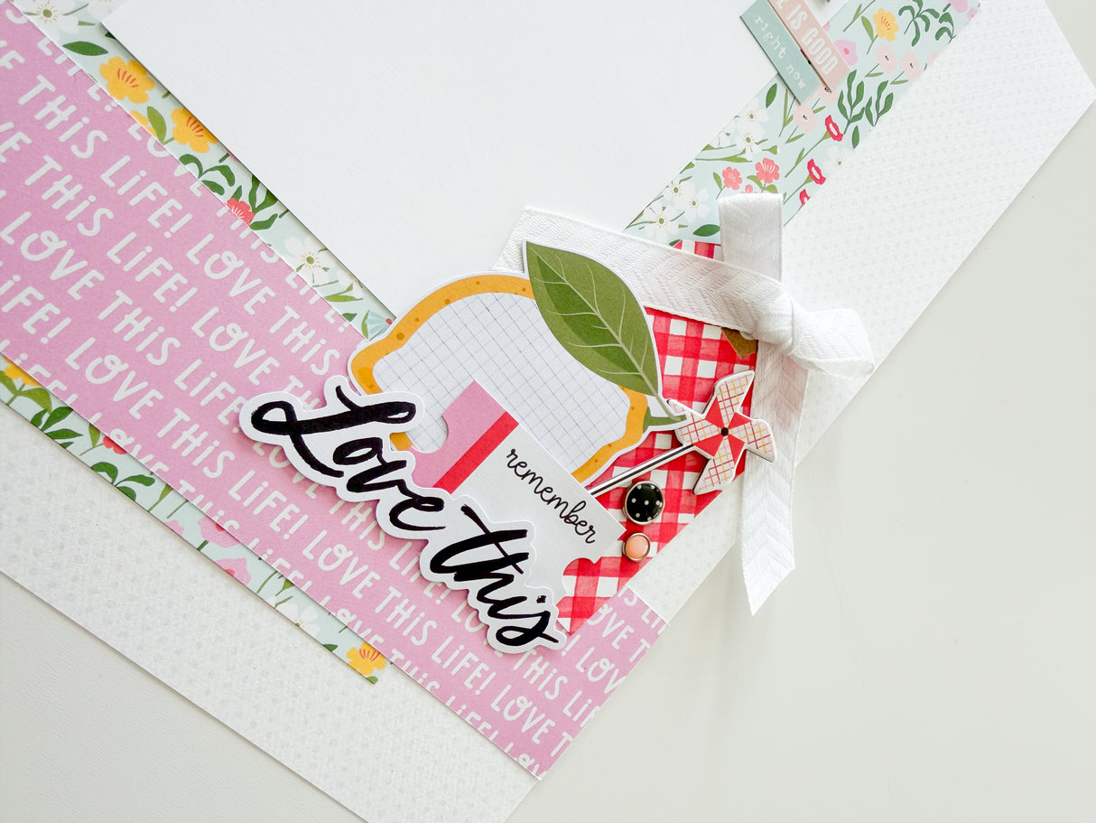 SIMPLE STORIES PINK LEMONADE PAGE KIT