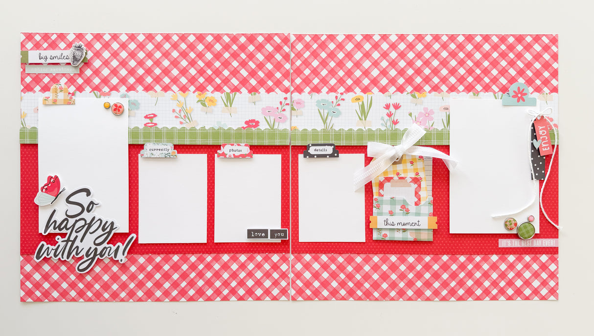 SIMPLE STORIES PINK LEMONADE PAGE KIT