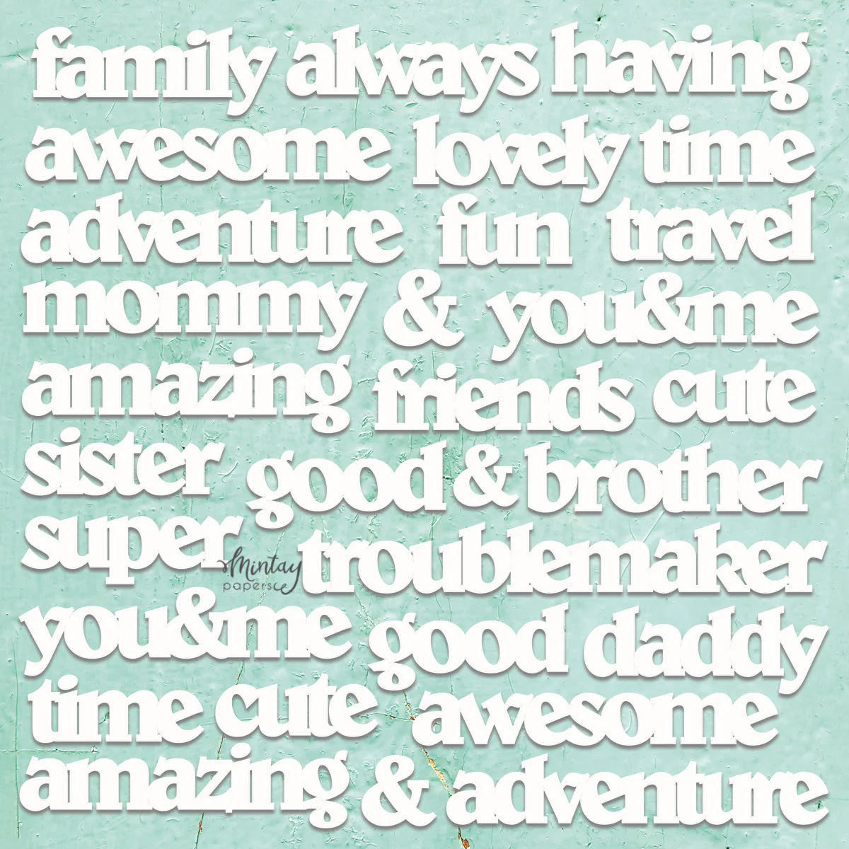 Mintay Chipboard 12" x 12" - Titles