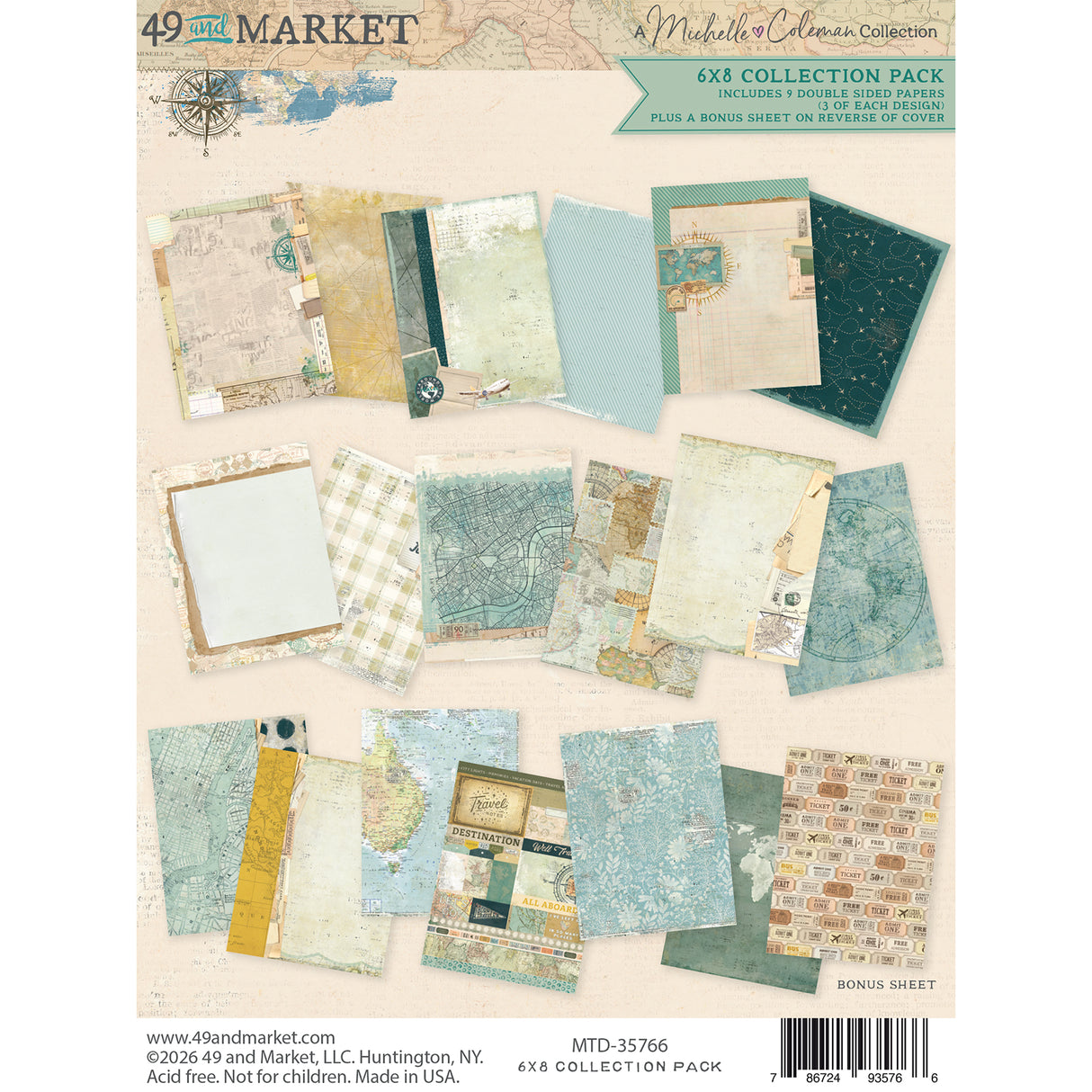 49 and Market 6 x 8 Collection Pack - Travel Diaries