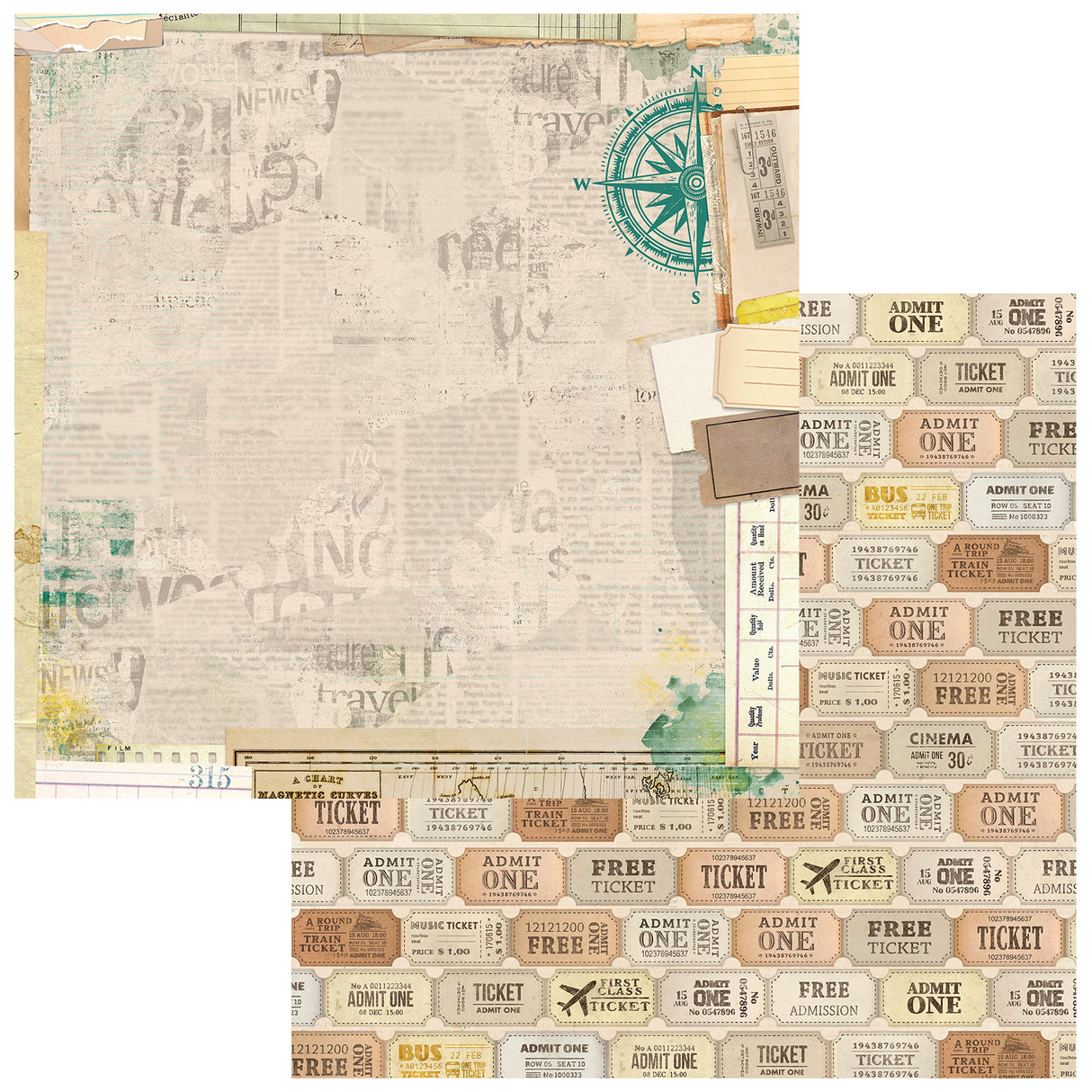 49 and Market 12 x12 Collection Pack- Travel Diaries