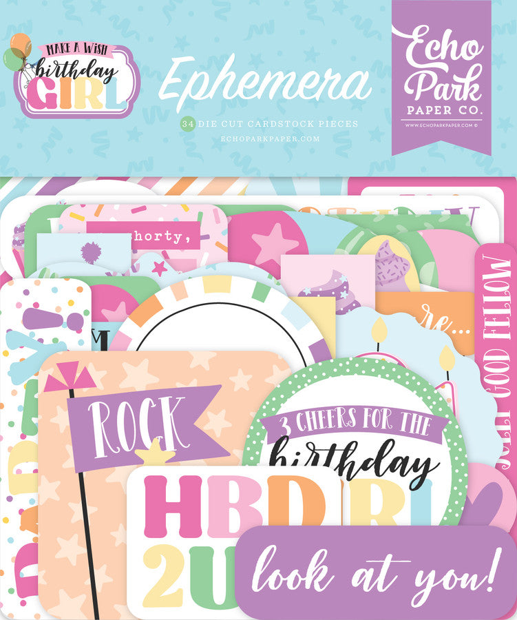 Make a Wish Birthday Girl Ephemera