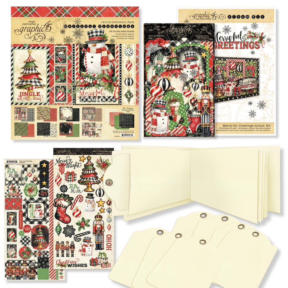 Graphic 45 Class Series - Merry-ful Greetings Album Kit