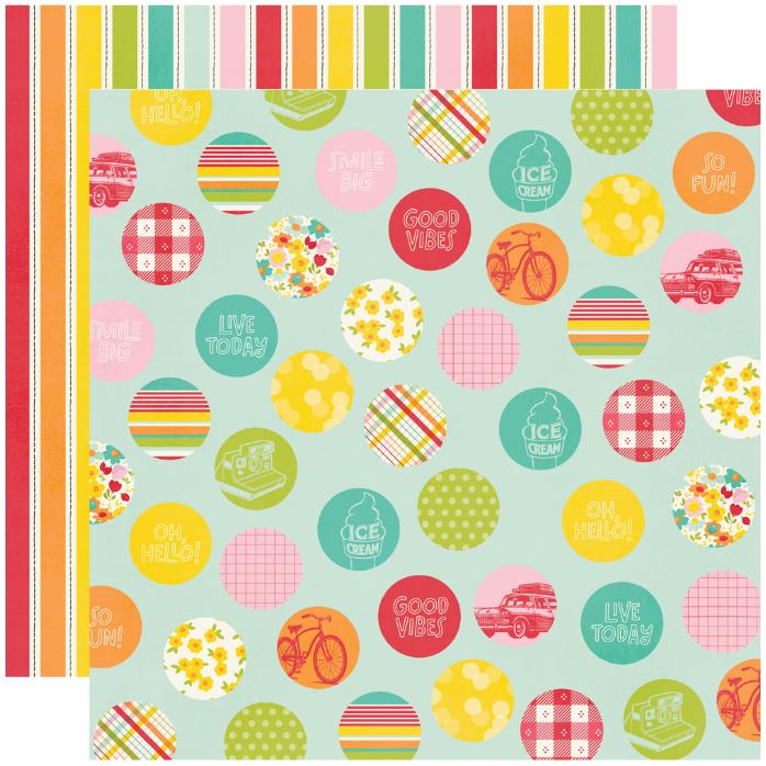 Simple Stories Sweet Summertime 12x12 Paper - Play Outside