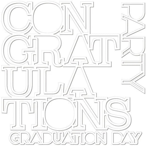 Bella Blvd - Cap and Gown Collection - Cuts Outs - Congratulations