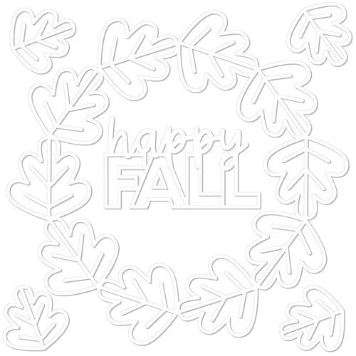 Bella Blvd - One Fall Day Collection - Cut Outs - Leaf Wreath