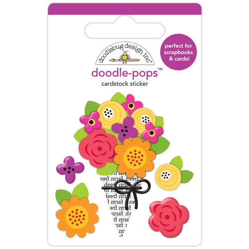 Doodle-Pops - 3D Cardstock Sticker - Fall Bunch