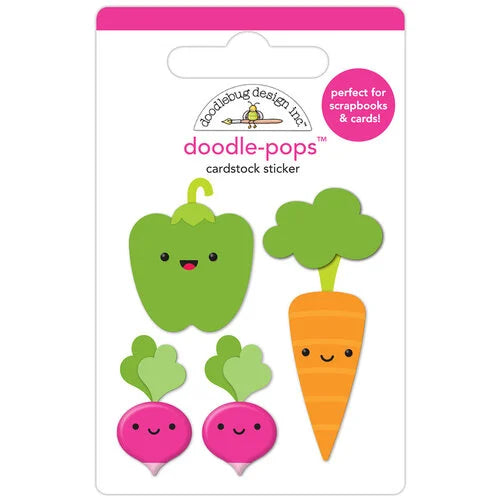 Doodle-Pops - 3D Cardstock Sticker - Looking Radishing
