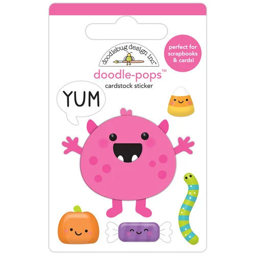 Doodlebug doodle-pops 3D Stickers - Candy Monster