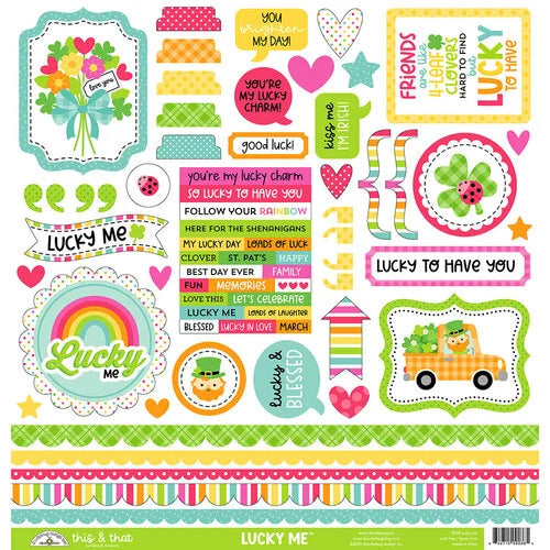 Doodlebug Design - Lucky Me Collection - Stickers - This And That