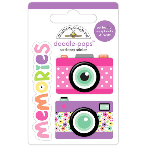 Doodlebug Design - Color Me Crafty Collection - Doodle-Pops - Dimensional Cardstock Stickers - Making Memories