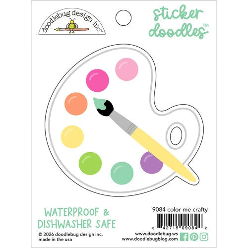 Doodlebug Design - Color Me Crafty Collection - Stickers - Doodles