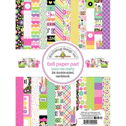 Doodlebug Design - Color Me Crafty Collection - 6 x 8 Paper Pad