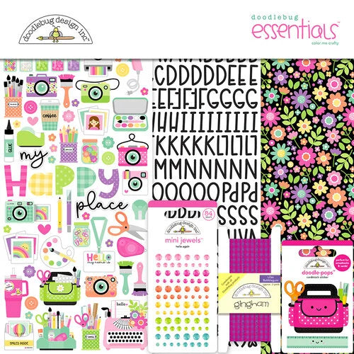 Doodlebug Design - Color Me Crafty Collection - Essentials Kit
