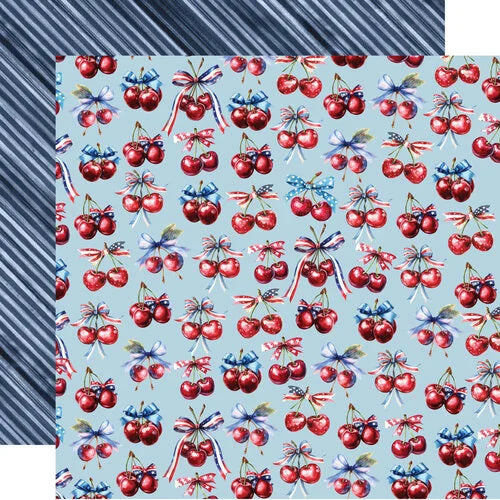 Simple Stories - Simple Vintage Land Of The Free Collection - 12 x 12 Double Sided Paper - Red, White And Boom