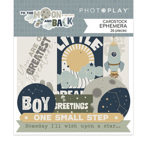 To The Moon And Back Collection - Ephemera - Die Cut Cardstock Pieces