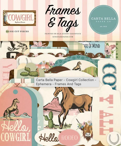 Carta Bella Frames & Tags Cowgirl