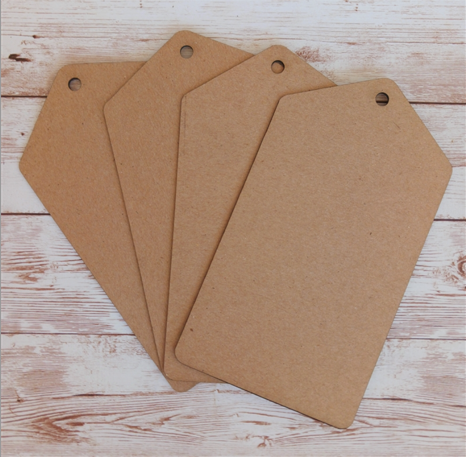 Chipboard Pentagon #10 Tags