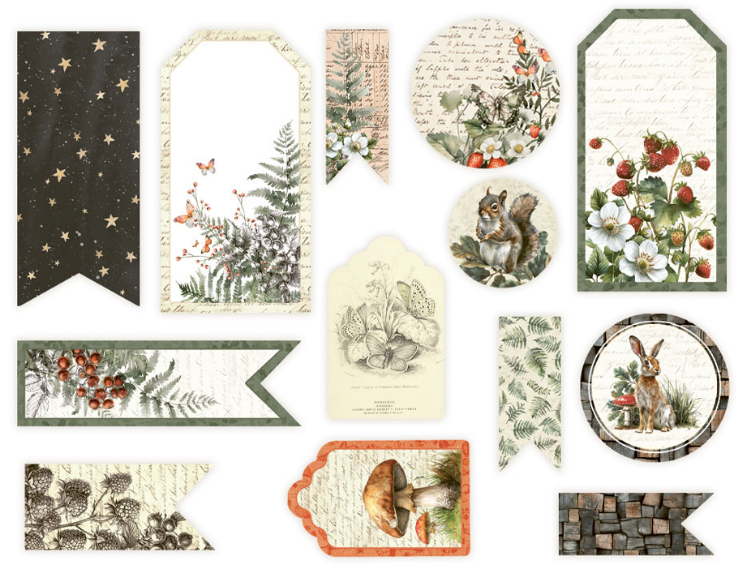 P13 Into the Woods Ephemera Mixed Tags