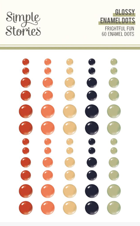 Simple Stories Frightful Fun Glossy Enamel Dots