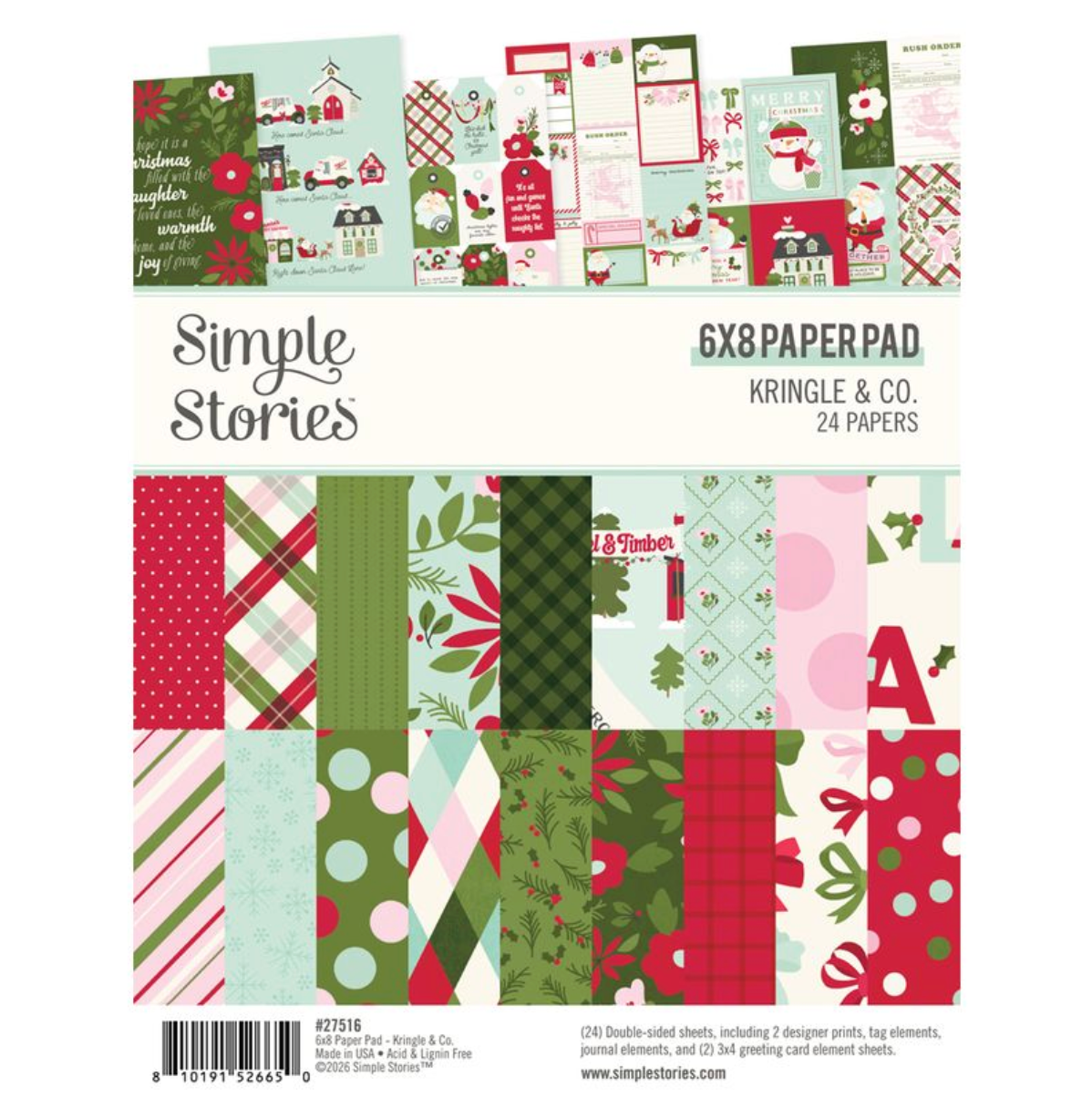 Simple Stories Kringle and Co 6x8 Paper Pad