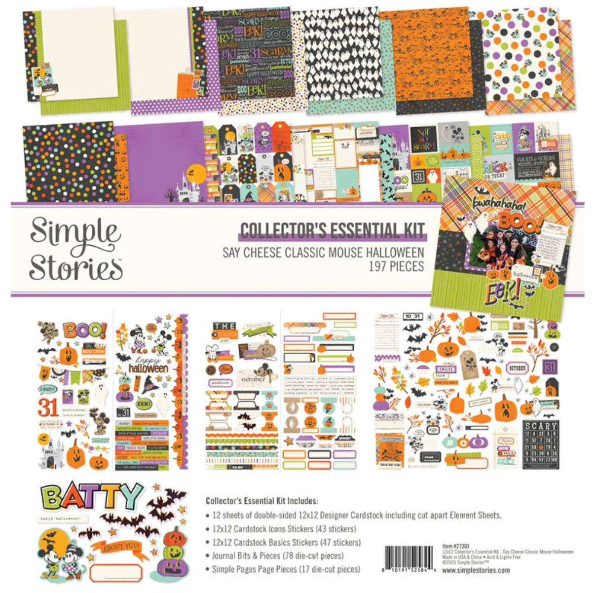 Simple Stories Say Cheese Classic Mouse Halloween Collector's Essential Kit