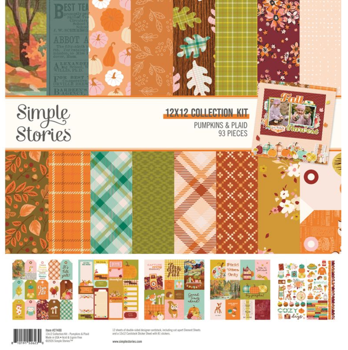 Simple Stories Pumpkins and Plaid Collection Kit