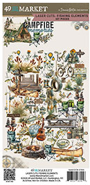 49 & Market Campfire Memories Laser Cuts Fishing