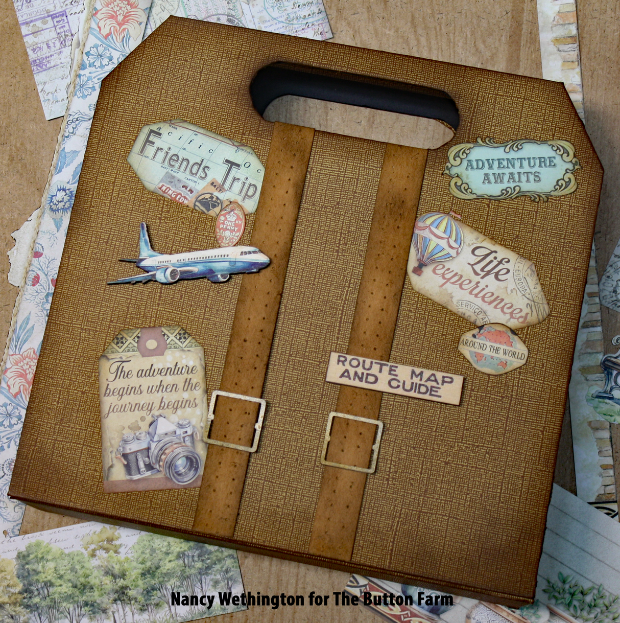 Art of Traveling Briefcase Album *** Digital Tutorial only ***No Products Shipped
