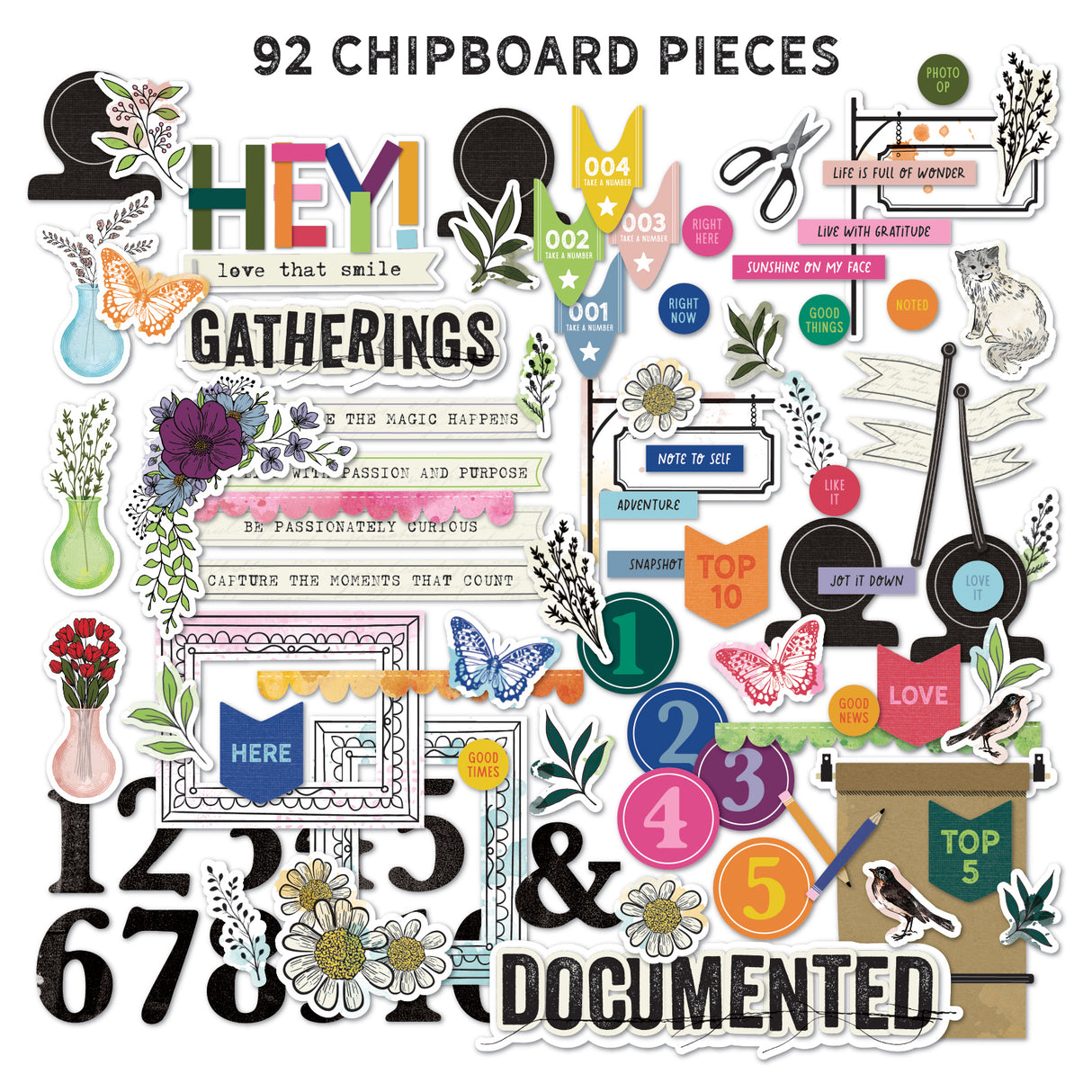 The Flower Emporium Chipboard Bits 92/Pkg