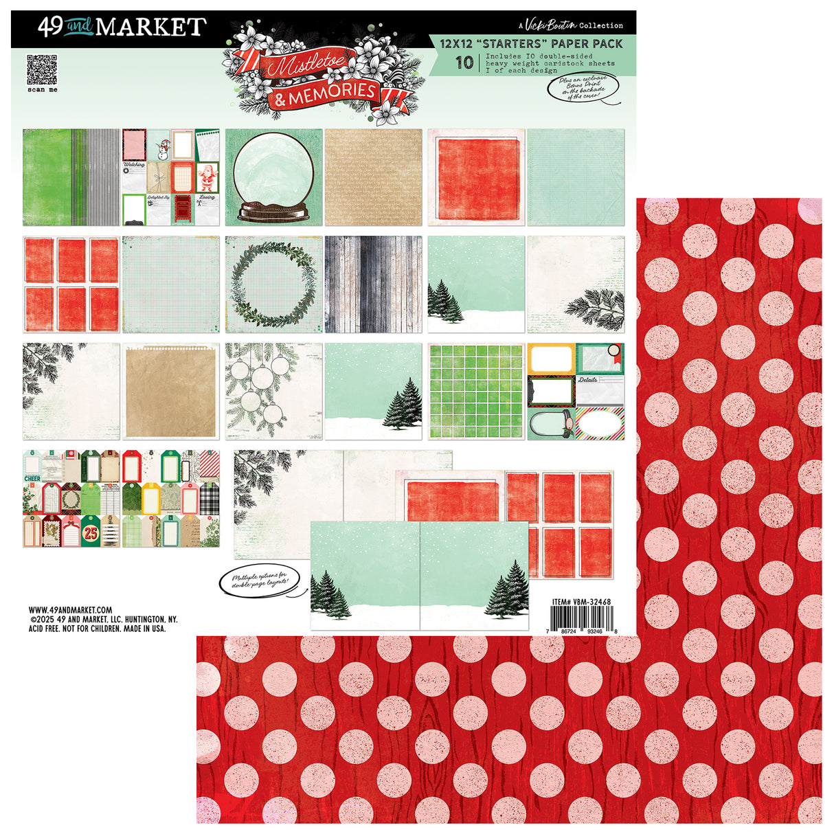 Mistletoe and Memories 12x12 Starters Collection Pack (10 papers, 1 ea)