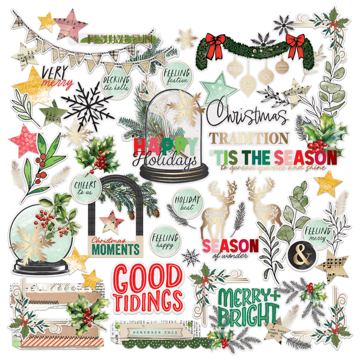 49 And Marketing Foiled Die-Cuts Mistletoe and Memories