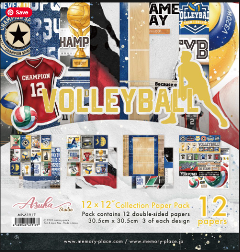 Memory Place Collection Pack 12"X12"-Volleyball