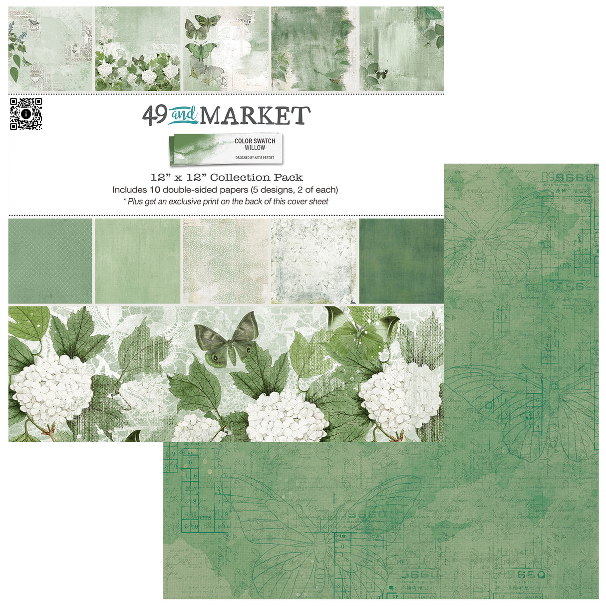 Color Swatch Willow 12x12 Paper Collection Pack