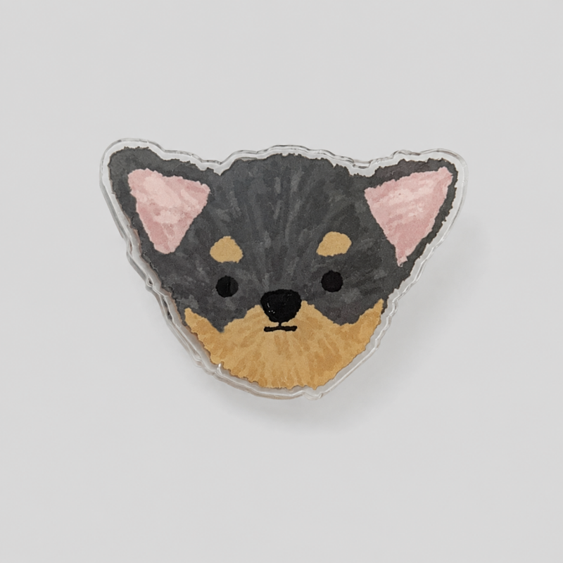 Dog Head Pattern Paper Clip: Border / F