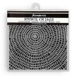Stamperia Whispering Woods Stencil 7"X7" Bark Pattern