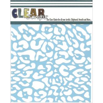 Clear Scraps - Stencil - Cheetah