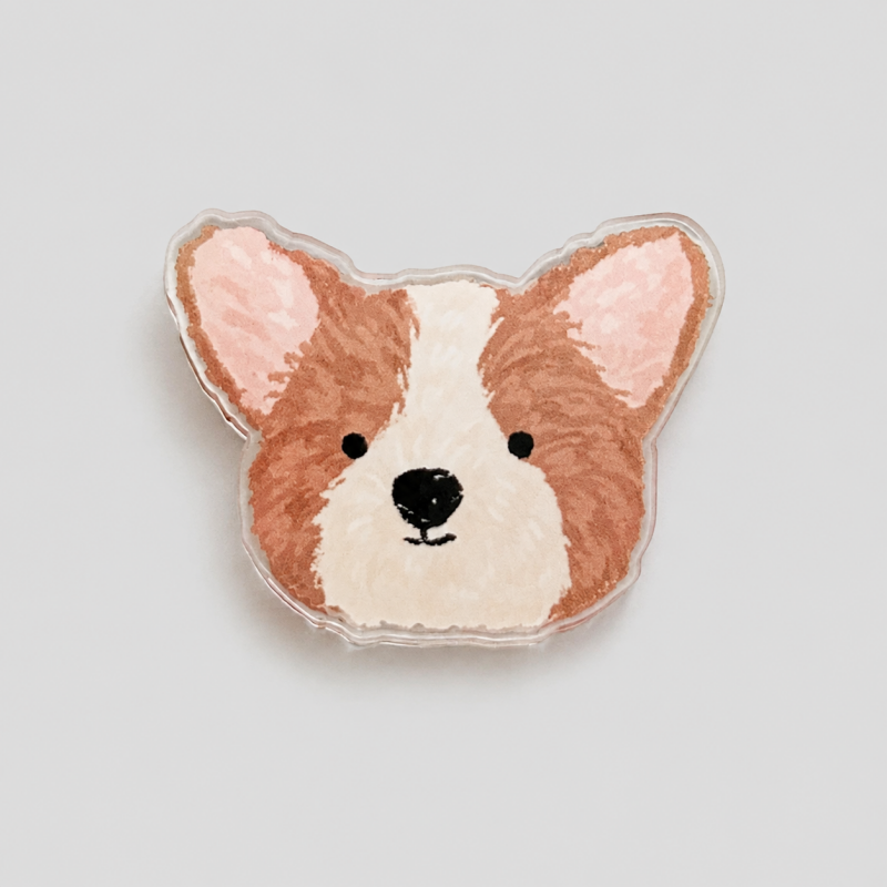 Dog Head Pattern Paper Clip: Border / F