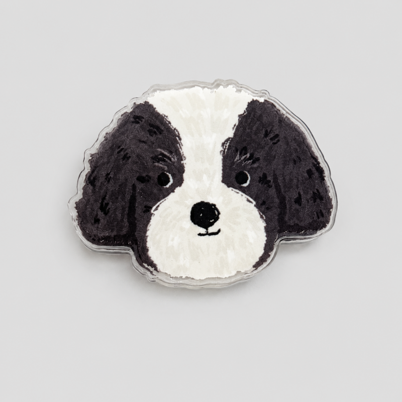 Dog Head Pattern Paper Clip: Border / F