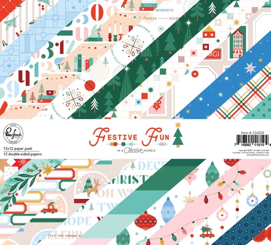Pink Fresh Festive Fun 12x12 Paper Pack